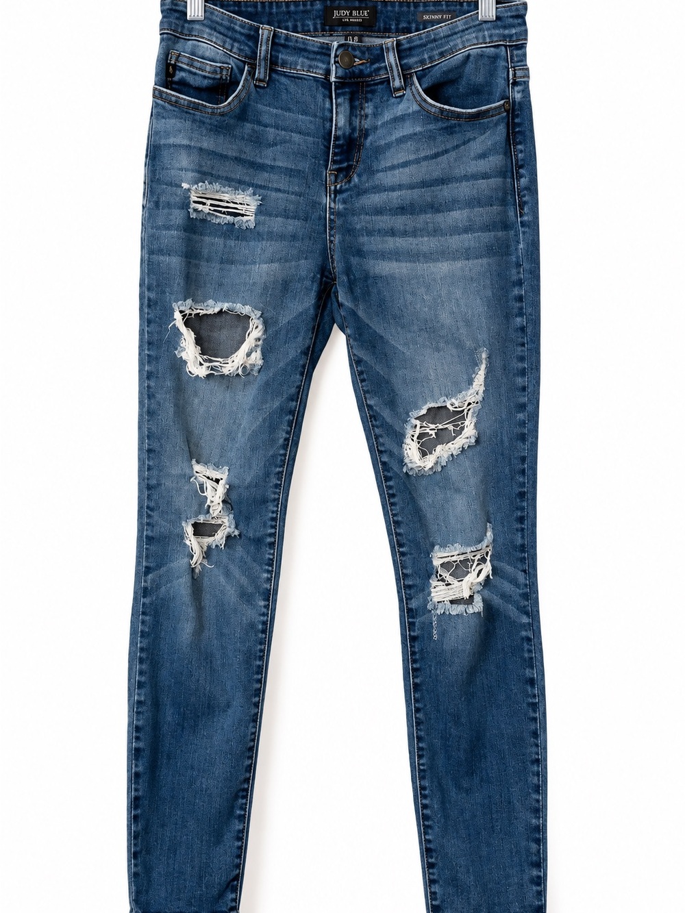 Judy Blue Medium Wash Ripped Skinny Jeans